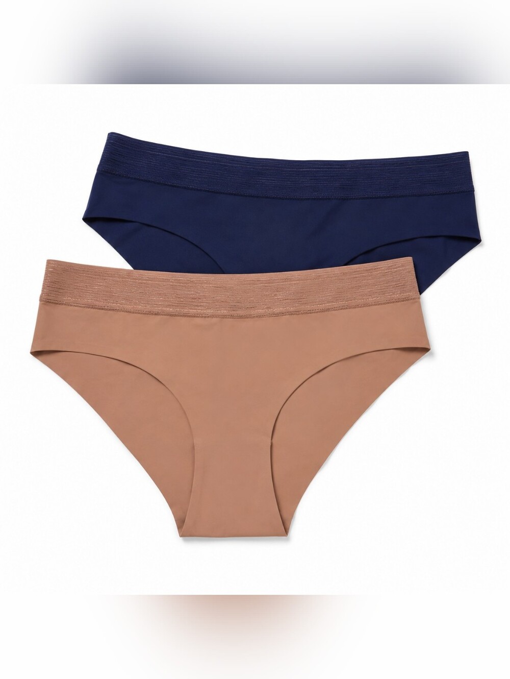 ThirdLove 2-Pack Seamless Bikini Panties NWT Size XXL Nude & Navy